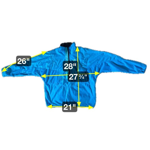 Vintage 90s Nike 1/2 Zip Windbreaker Jacket Sz L Spell Out Swoosh Blue Pullover - Picture 11 of 12